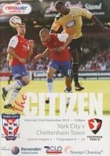 York City v Cheltenham Town 22-Sep-2012
