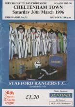 Stafford Rangers v Cheltenham Town 30-Mar-1996