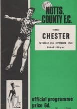 Notts County v Chester 11-Sep-1965