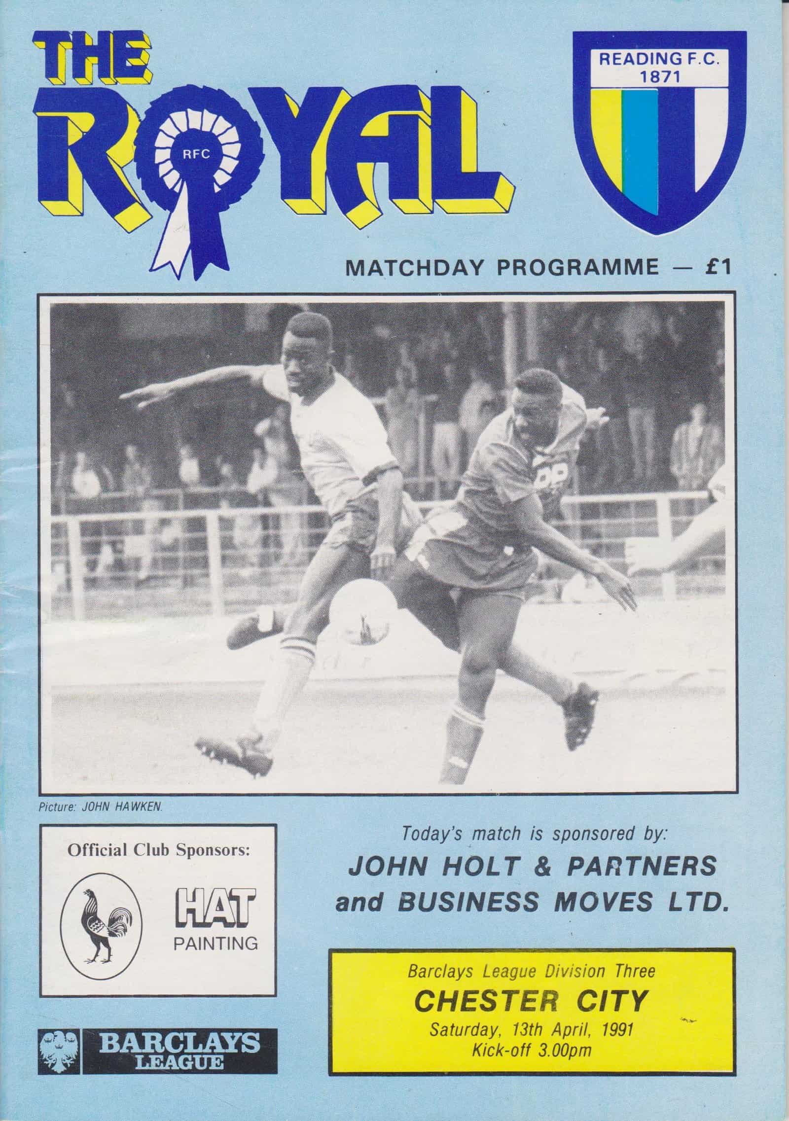 Reading v Chester City 13-Apr-1991