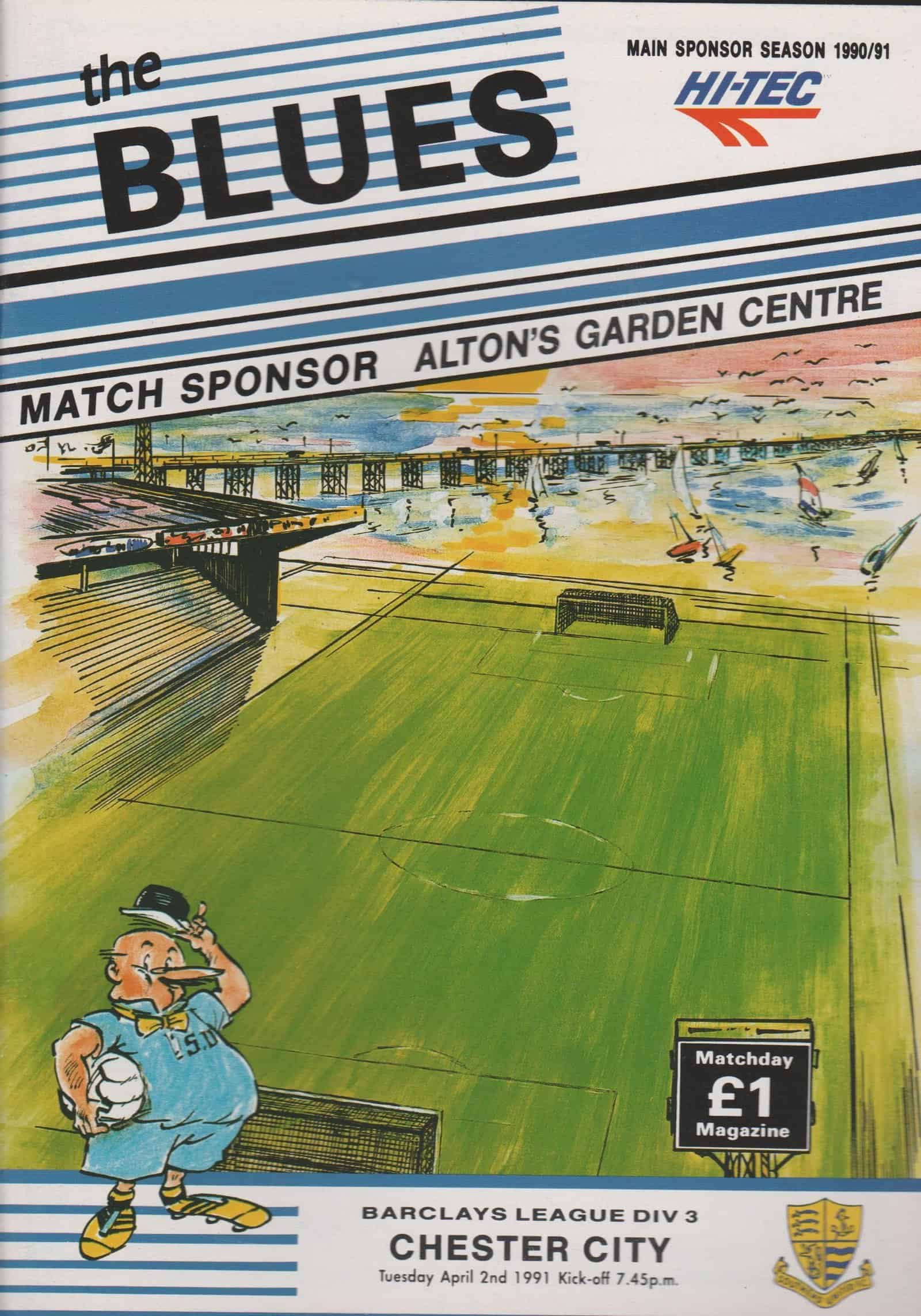 Southend United v Chester City 02-Apr-1991