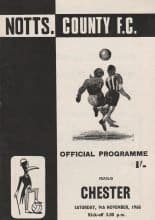 Notts County v Chester 09-Nov-1968