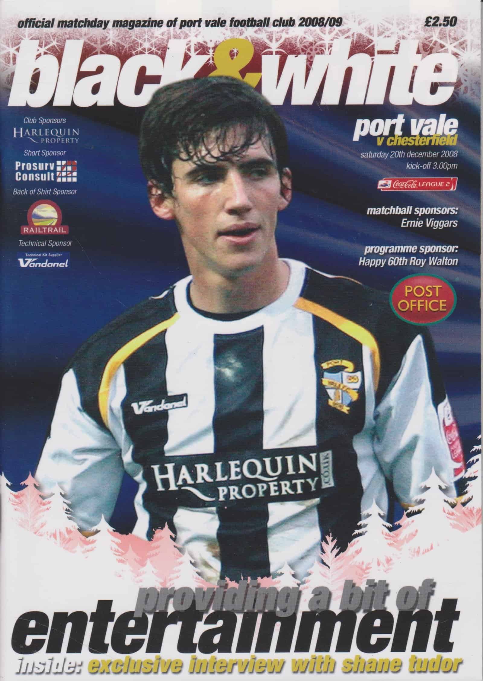 Port Vale v Chesterfield 20-Dec-2008
