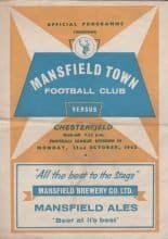 Mansfield Town v Chesterfield 22-Oct-1962