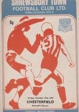 Shrewsbury Town v Chesterfield 27-Oct-1972