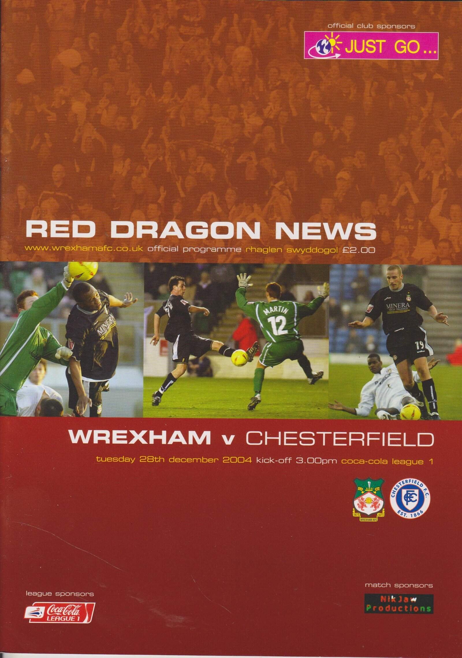 Wrexham v Chesterfield 28-Dec-2004
