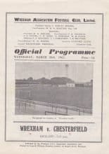 Wrexham v Chesterfield 28-Mar-1962