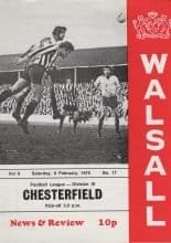 Walsall v Chesterfield 08-Feb-1975