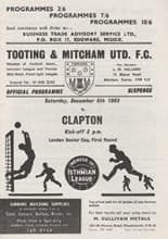 Tooting & Mitcham United v Clapham 06-Dec-1969