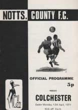 Notts County v Colchester United 12-Apr-1971