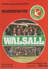 Walsall v Colchester United 23-Sep-1978