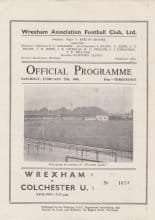 Wrexham v Colchester United 27-Feb-1960