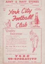 York City v Colchester United 28-Nov-1959