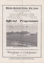 Wrexham v Colchester United 28-Apr-1962