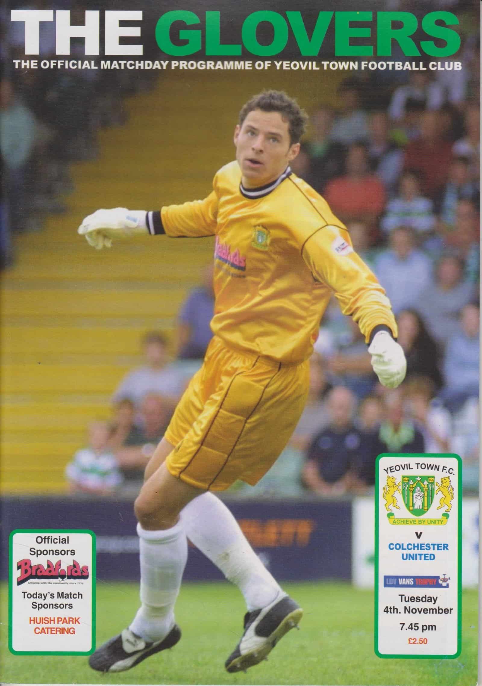 Yeovil Town v Colchester United 04-Nov-2003