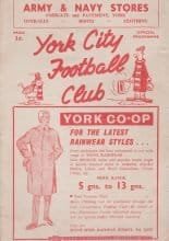 York City v Colchester United 07-Oct-1961