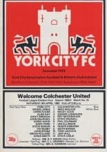 York City v Colchester United 09-Apr-1983