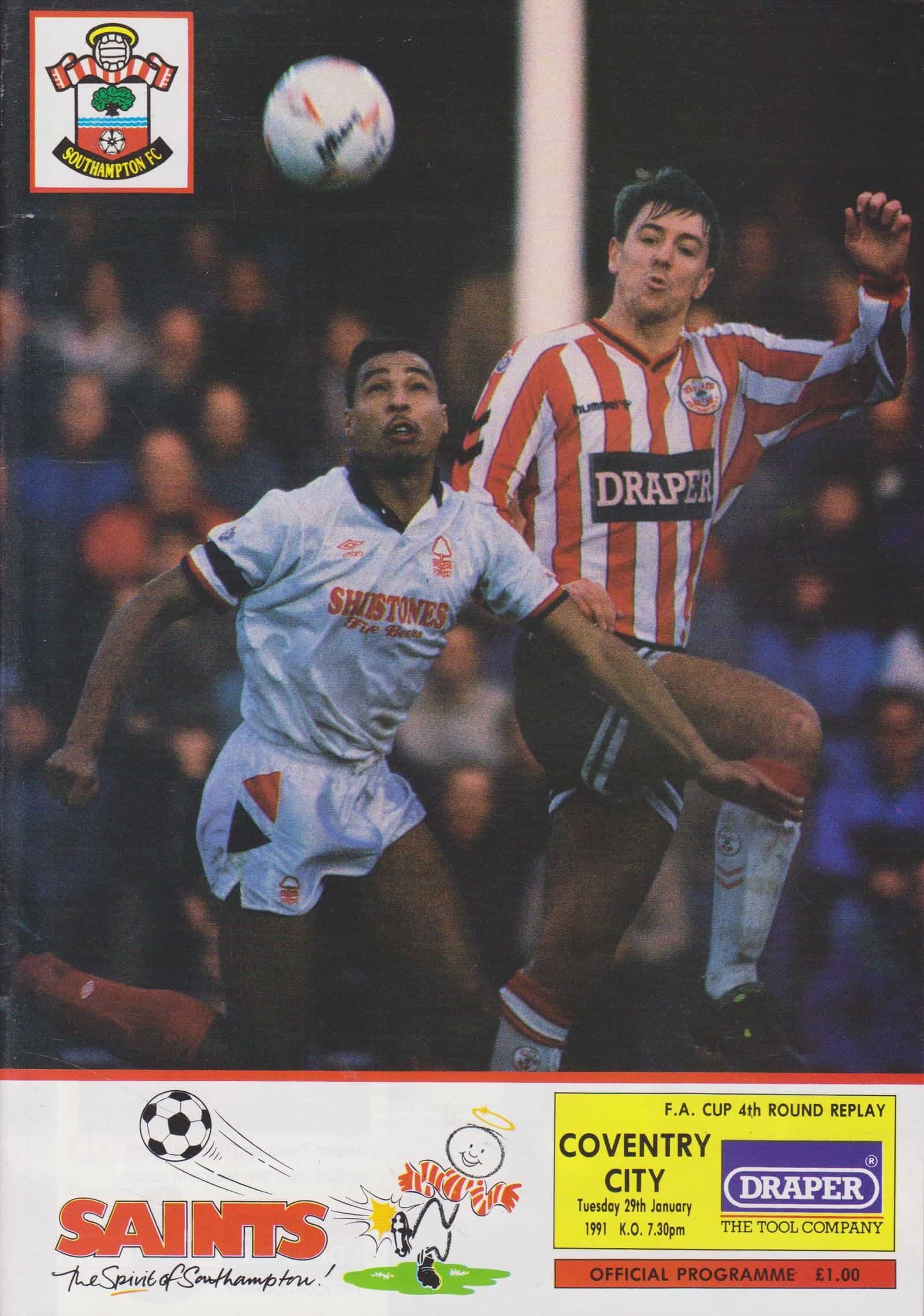 Southampton v Coventry City 29-Jan-1991