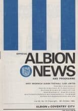 West Bromwich Albion v Coventry City 09-Oct-1968