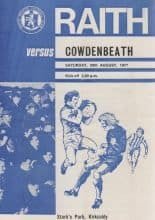 Raith Rovers v Cowdenbeath 20-Aug-1977