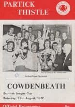 Partick Thistle v Cowdenbeath 26-Aug-1972