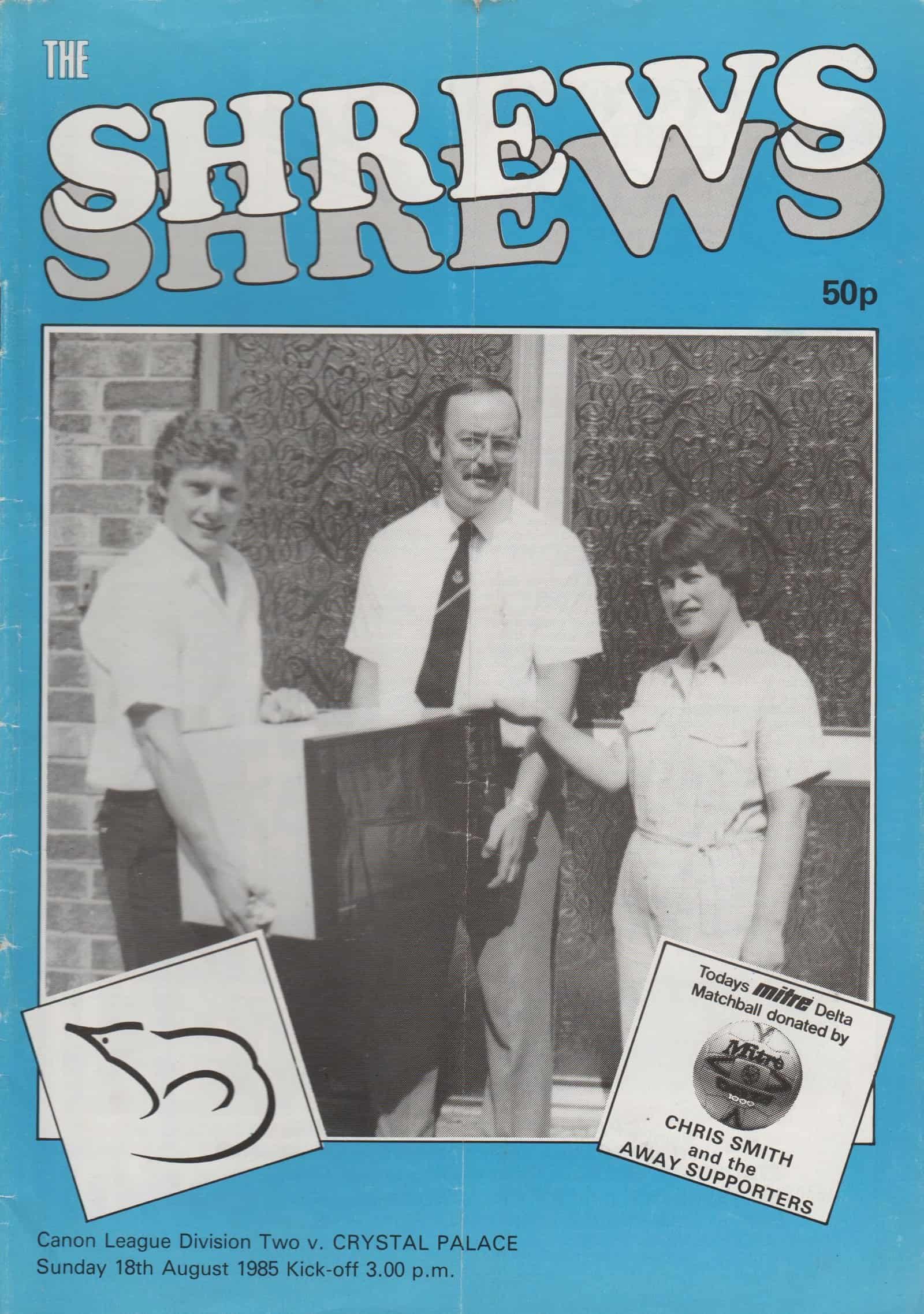 Shrewsbury Town v Crystal Palace 18-Aug-1985