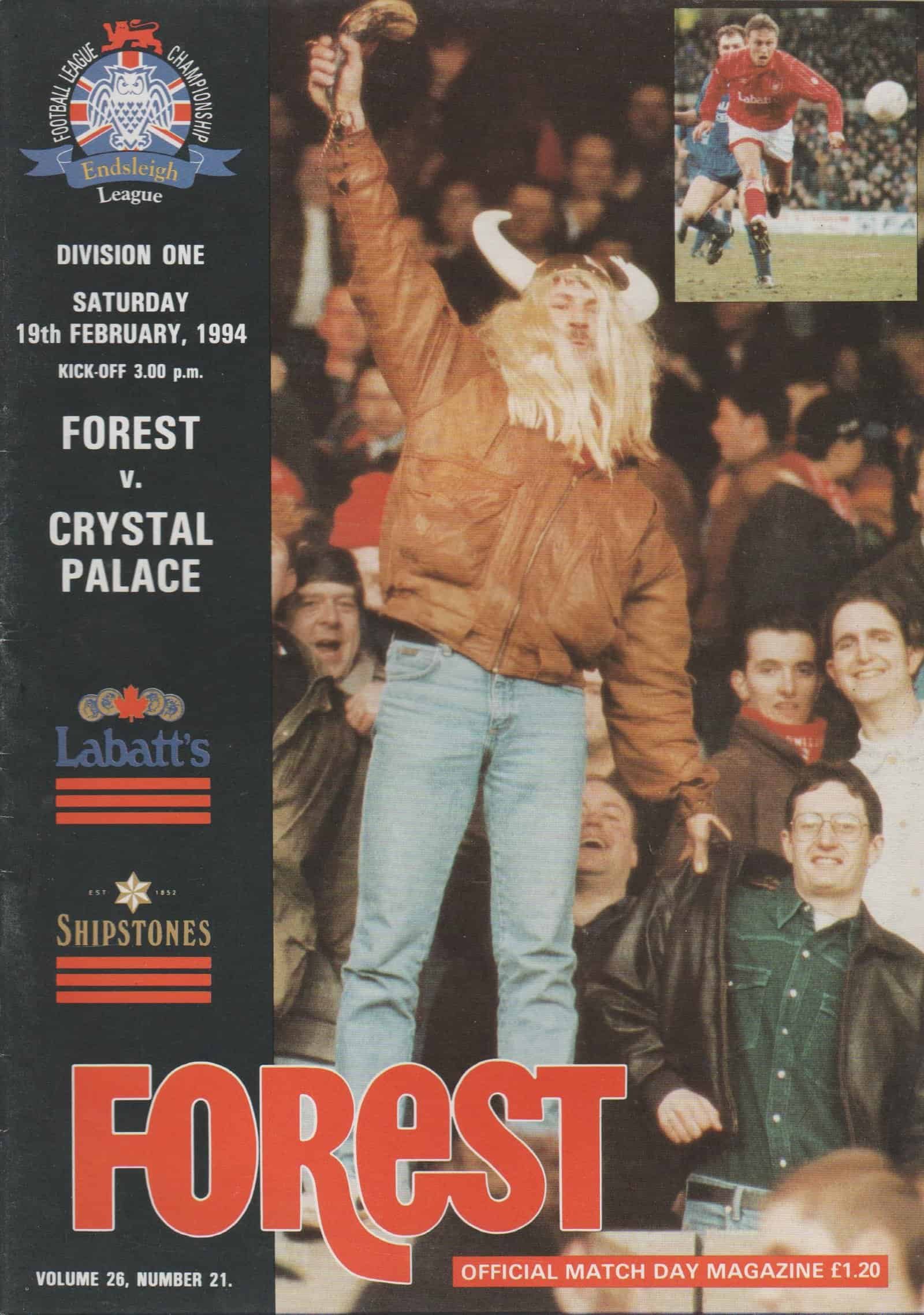 Nottingham Forest v Crystal Palace 19-Feb-1994