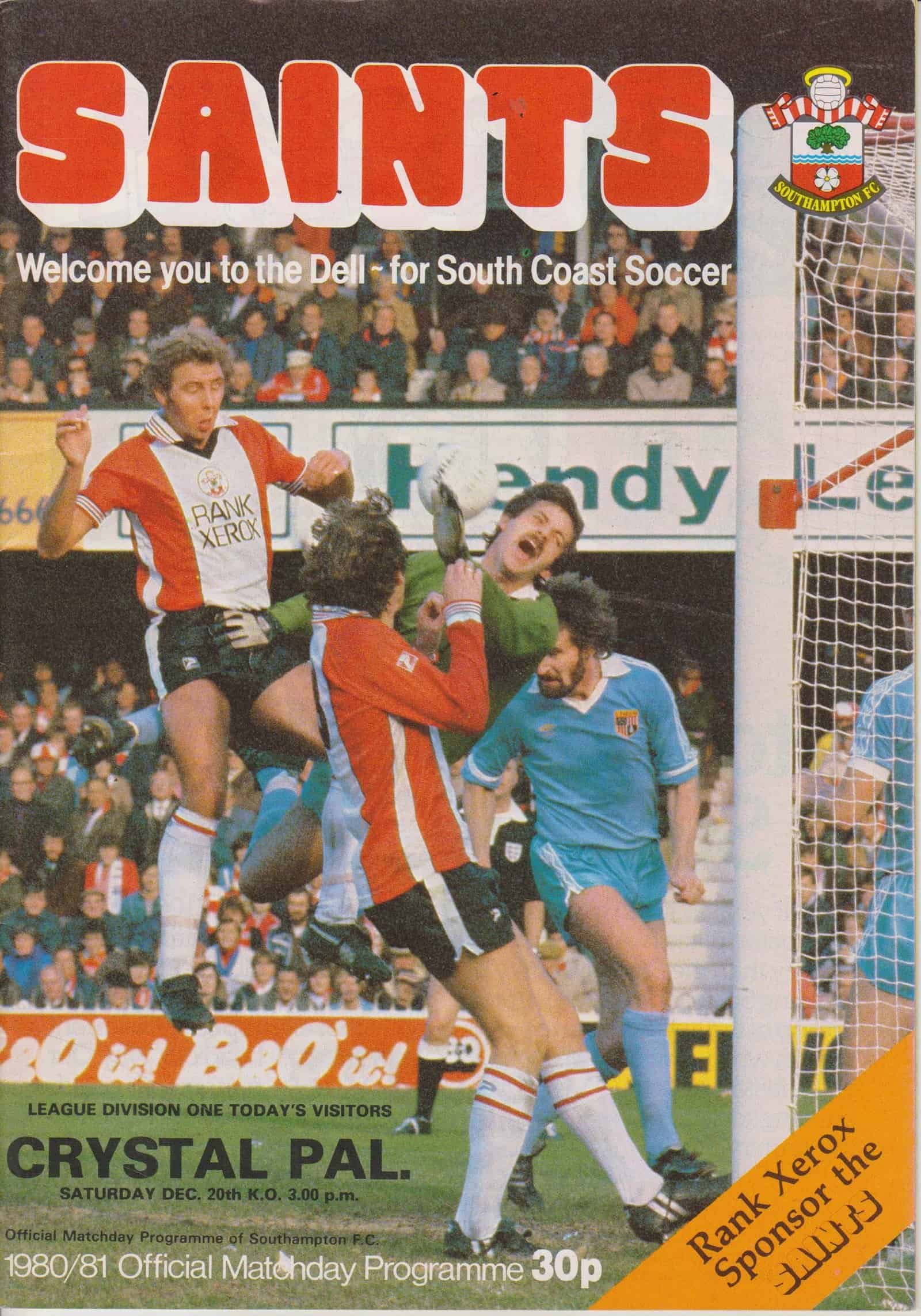 Southampton v Crystal Palace 20-Dec-1980