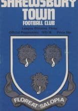 Shrewsbury Town v Crystal Palace 20-Sep-1975