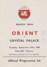 Leyton Orient v Crystal Palace 24-Sep-1968