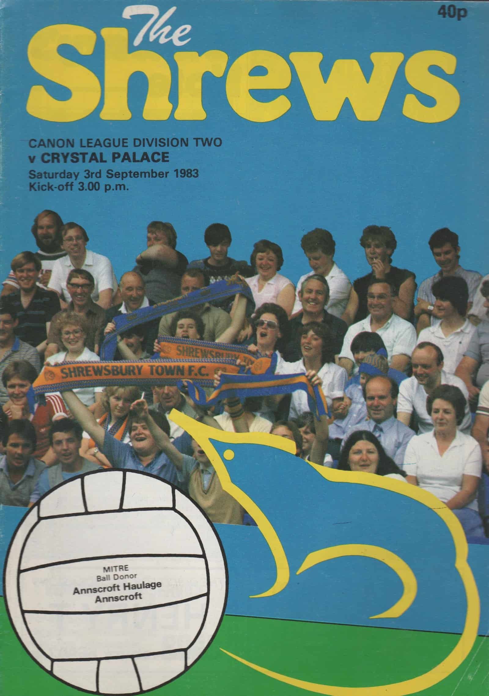Shrewsbury Town v Crystal Palace 03-Sep-1983