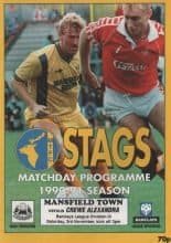 Mansfield Town v Crewe Alexandra 03-Nov-1990