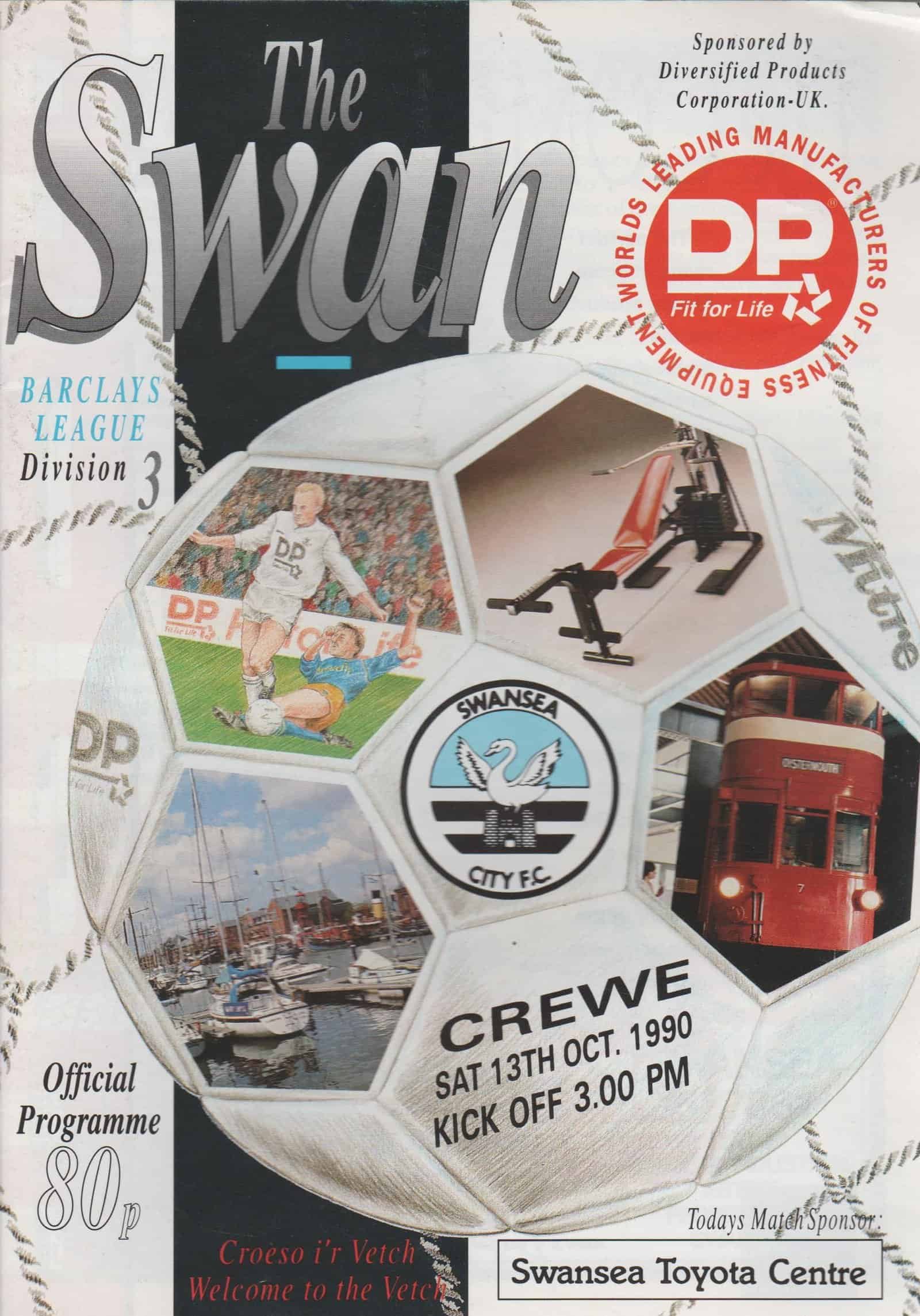 Swansea City v Crewe Alexandra 13-Oct-1990