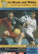 Port Vale v Crewe Alexandra 16-Nov-2002