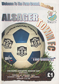 Alsager Town v Crewe Alexandra 18-Jan-2005