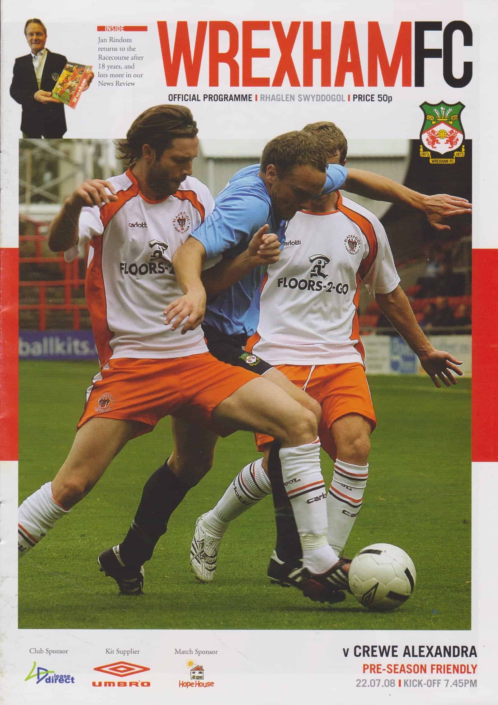 Wrexham v Crewe Alexandra 22-Jul-2008