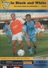 Port Vale v Crewe Alexandra 26-Oct-2002