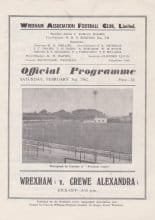 Wrexham v Crewe Alexandra 03-Feb-1962