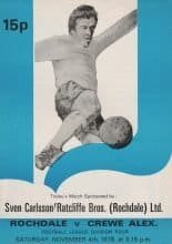 Rochdale v Crewe Alexandra 04-Nov-1978