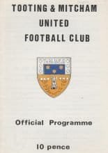 Tooting & Mitcham United v Croydon 21-Oct-1978