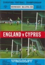 England v Cyprus  16-Apr-1975
