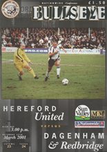 Hereford United v Dagenham and Redbridge 17-Mar-2001