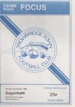 Trowbridge Town v Dagenham 08-Oct-1983
