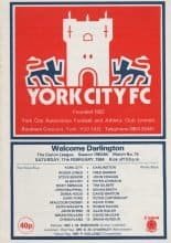 York City v Darlington 11-Feb-1984