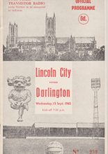 Lincoln City v Darlington 15-Sep-1965