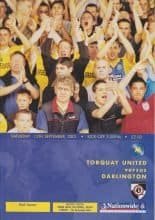 Torquay United v Darlington 15-Sep-2001