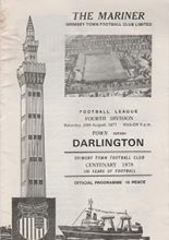 Grimsby Town v Darlington 20-Aug-1977