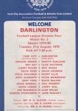 York City v Darlington 21-Aug-1979