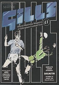 Gillingham v Darlington 25-Aug-1990
