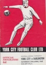 York City v Darlington 27-Apr-1968